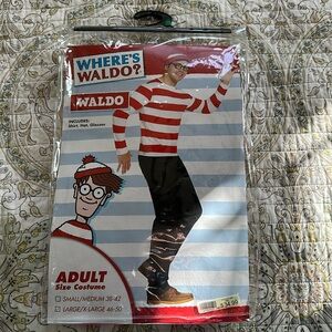 Where's Waldo Adult Costume, Size Large/X-Large